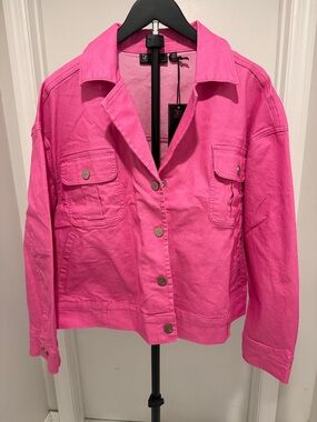 DG2 by Diane Gilman Bright Pink Jean Jacket